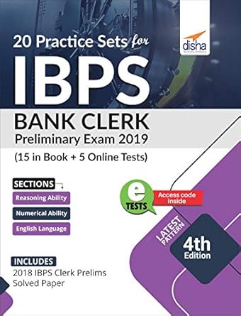 20 Practice Sets For Ibps Bank Clerk Preliminary Exam 2019