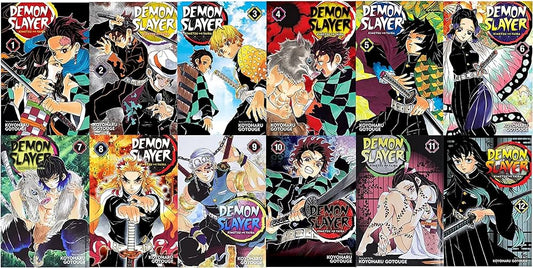 Demon Slayer Manga Volumes 1 - 12 Collection Set By Koyoharu Gotouge